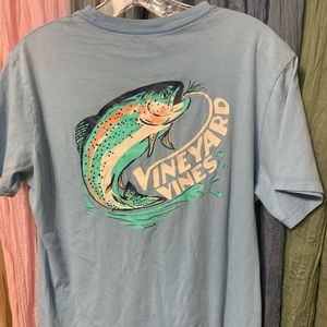 Vineyard Vines Rainbow Trout Fishing Tee - 16